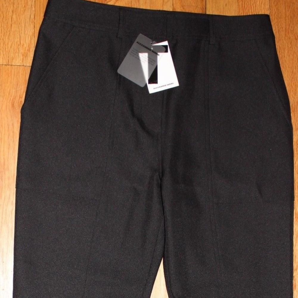 ALEXANDER WANG BLACK 100%POLYESTER CROP PANTS